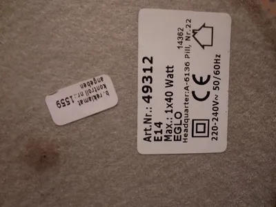EGLO 49312 Tischleuchte Klassisch Braun Metall Stehlampe 26cm