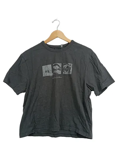 ASOS Design Herren T-Shirt Grafikdruck Skull Grau Gr. M