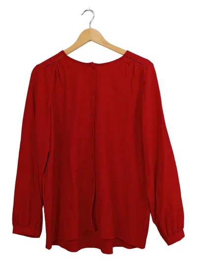 Street One Damen Bluse Langarm Rot Struktur Gr. 40 L Freizeit