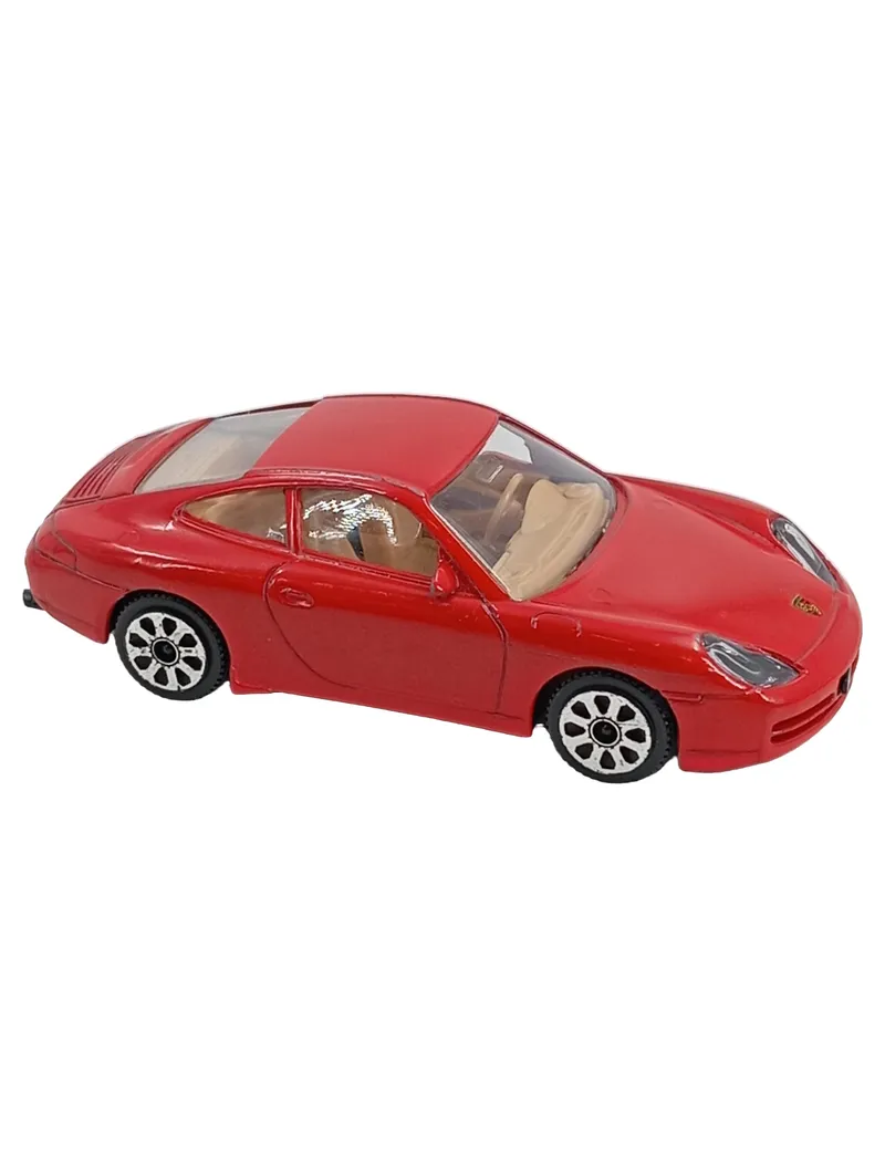 Bburago Porsche 911 Carrera Modellauto 1:43 Rot Metall Made in Italy 1