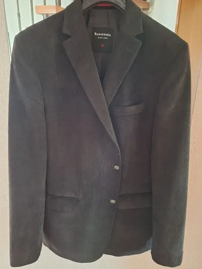Benvenuto Herren Sakko Grau Cord Gr. 46 Casual