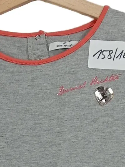 Daniel Hechter Kleid Mädchen Freizeitkleid Grau Glitzer Strass Gr. 158
