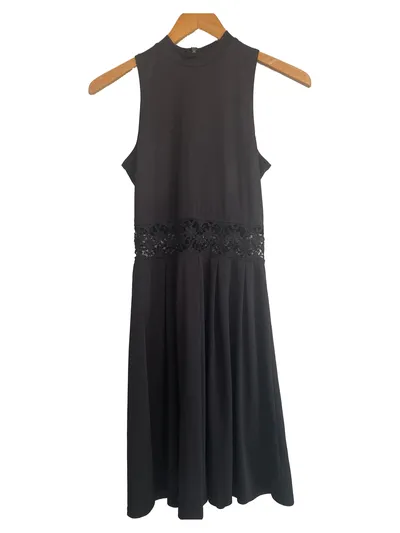 Lesara Freizeitkleid Damen Gr. 36 Schwarz Casual Kleid
