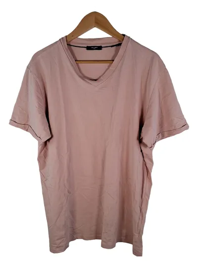 Jack & Jones Herren T-Shirt Basic Kurzarm Uni Rosa Gr. XL
