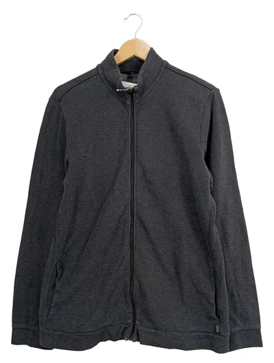 HUGO BOSS Herren Sweatjacke Gr. XL Grau Baumwolle Reißverschluss