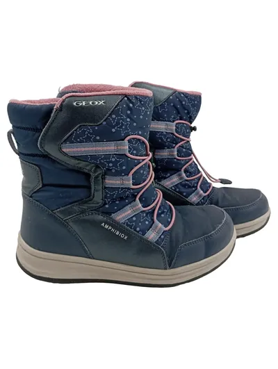 Geox Amphibiox Kinder Schneestiefel Mädchen Blau Gr. 36 Outdoor