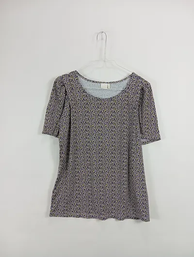 Nümph T-Shirt Damen Gr. 38 M Viskose Tierdruck Kurzarm Freizeit Casual