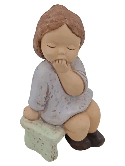 GOEBEL Dekofigur Nina Marco Kind Beige 10 cm Klassisch Porzellan