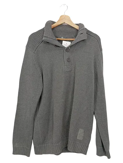 Grey Connection Herren Strickpullover Gr. 48/M Grau Casual