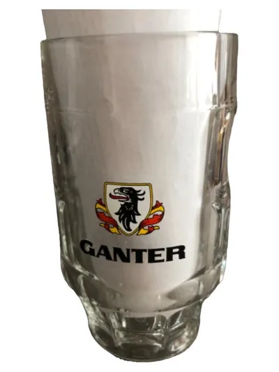 Ganter Bierkrug Glas Transparent 0,5L Traditionell Krug Seidel