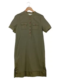 Diane von Furstenberg Damen Freizeitkleid Gr. 38/M Oliv Hemdblusenkleid 1