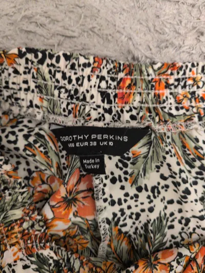 Dorothy Perkins Maxikleid Gr. M Blumenmuster Grün Tropical Boho
