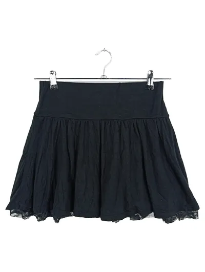 ROTTERDAMNED Minirock Damen 40/L Schwarz Vintage Elegant Bohemian Spitze