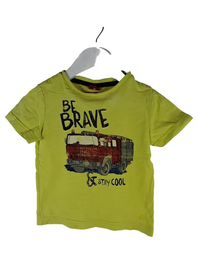 s.Oliver T-Shirt Jungen Gr. 92 Feuerwehrauto Be Brave Gelb