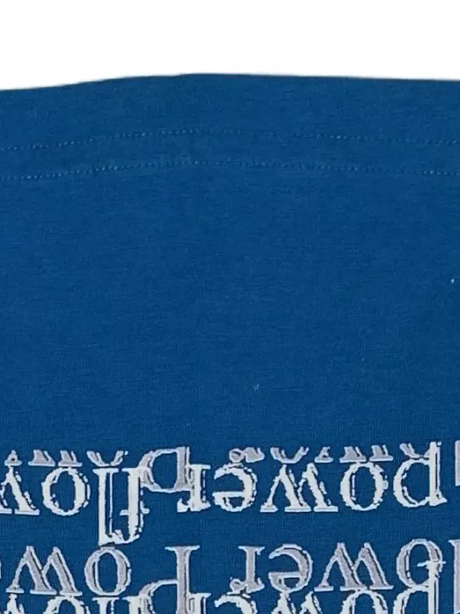Carbone Kinder T-Shirt Gr. 122 Blau Flower Power Apfel Motiv Baumwolle 5