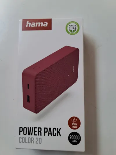 Hama Power Pack Color 20 Powerbank 20000 mAh Rot