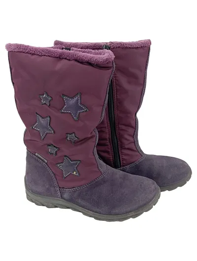 RICOSTA Kinder Schneestiefel Gr. 30 Lila Sterne warm Winterstiefel Outdoor