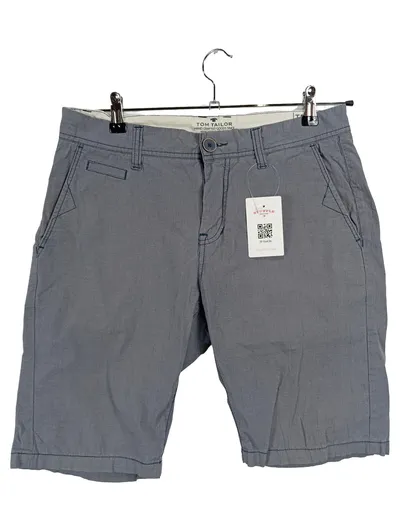 Tom Tailor Herren Chino Shorts Gr. W30/46 Grau Baumwolle Casual