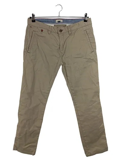 Hilfiger Denim Herren Chino Stoffhose Beige W32/L30 Baumwolle