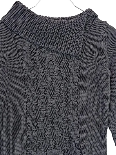 Palomino Pullover Strickpullover Rollkragen Zopfmuster Grau Gr. 116 Baumwolle