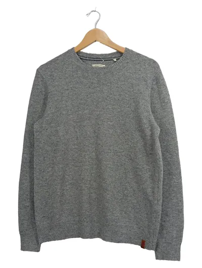 Tom Tailor Herren Pullover Strick Meliert Wolle Freizeit Gr. 46/S Grau