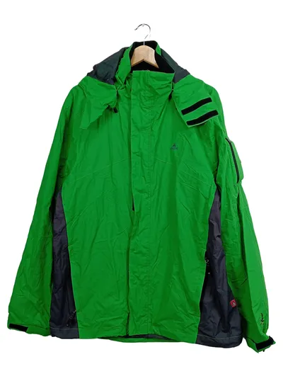 OCK Herren Outdoorjacke Gr. M Grün Kapuze Windjacke Regenjacke