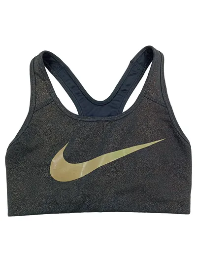 NIKE Sport BH Damen XS Schwarz DRI-FIT Bustier Sportlich Training Fitness