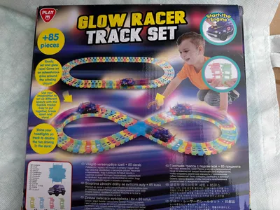 PlayGo Glow Racer Track Set Autorennbahn 85 Teile leuchtend Kinder ab 3 Jahre