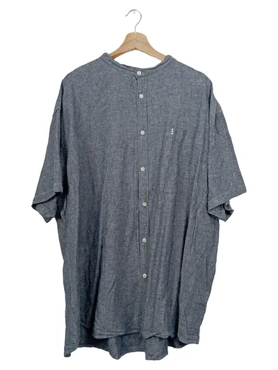 North 56°4 Herren Freizeithemd Kurzarm Grau 5XL Leinen