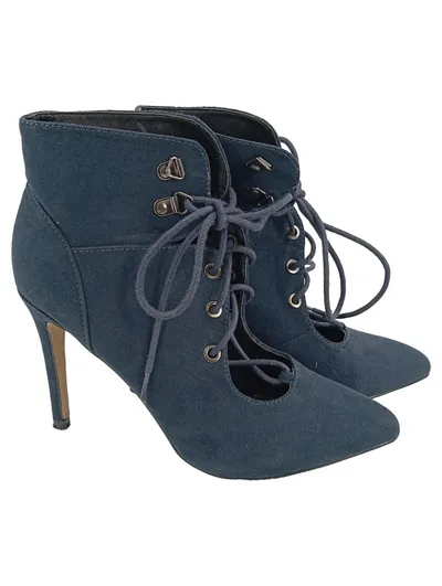 ONLY PINK Damen Pumps Gr. 37 Blau Elegant Modern High Heel Schnürung