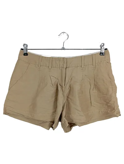 CARTONNIER Damen Shorts Gr. 36 Beige Casual Leinen-Mix Sommerhose