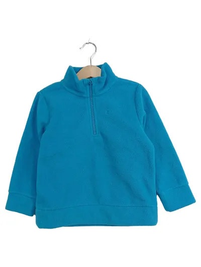 Esprit Kinder Fleecepullover Gr. 92/98 Türkis Halbreißverschluss