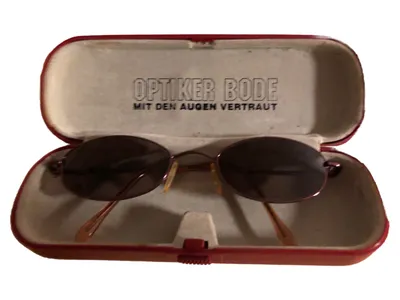Optiker Bode Brillenetui Rot Hartschale Schutzhülle Etui für Brille Sonnenbrille