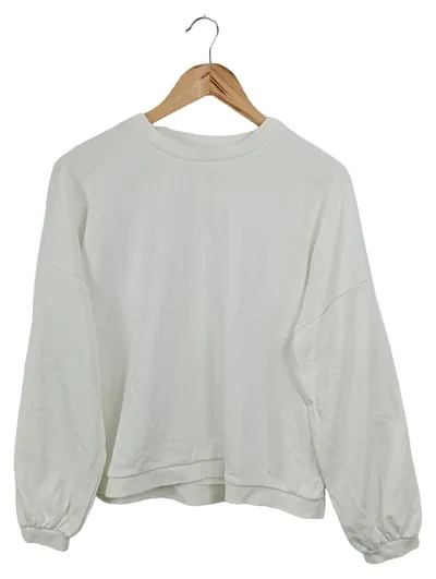 BRAX Damen Sweatshirt Gr. 36/S Weiß Casual Basic Langarm