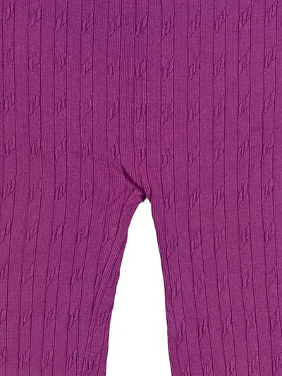 X-Mail Mädchen Leggings Gr. 158 Lila Zopfmuster Baumwolle