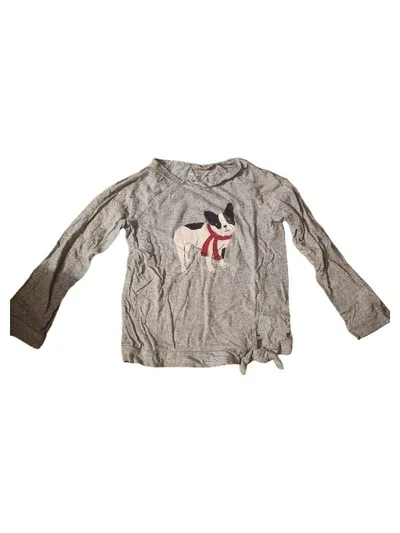 Carter's Langarmshirt Hund Applikation Grau Gr. 110 Baumwolle Casual