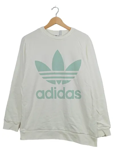 Adidas Originals Damen Sweatshirt Trefoil Logo Weiß Mint Gr. 36/S