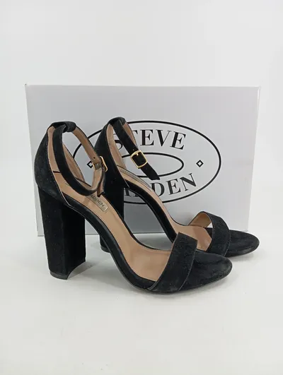 STEVE MADDEN Sandaletten Damen Gr. 38 Schwarz Elegant High Heels CARRSON