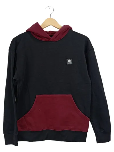 Element Kapuzenpullover Kinder Gr. L/164 Schwarz Rot Hoodie Skate