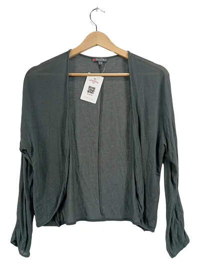 Street One Damen Cardigan Strickjacke Gr. 36/S Grau Viskose Basic