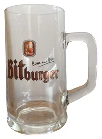 Bitburger Bierkrug 0,5L Glas Transparent Klassisch Sammlerstück 1