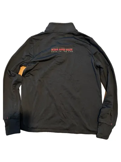 Crivit Funktionsshirt Damen Sport Shirt Langarm Reißverschluss Schwarz Gr. 40 L