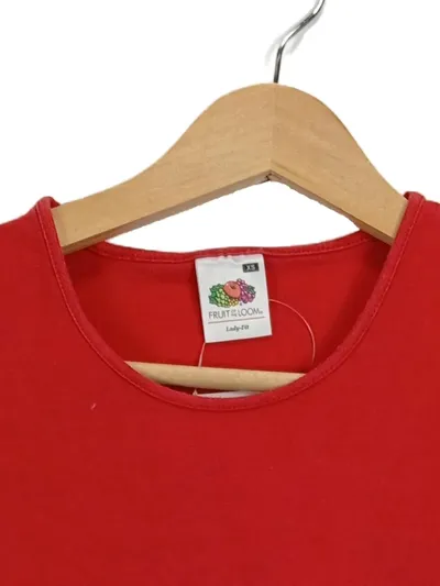 Fruit of the Loom Damen T-Shirt Lady-Fit Gr. 34/XS Rot Basic Kurzarm