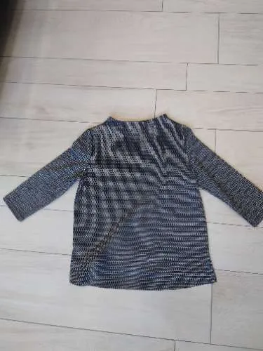 OPUS Damen Pullover Shirt Gr. 36/S Grau Strukturmuster Modern