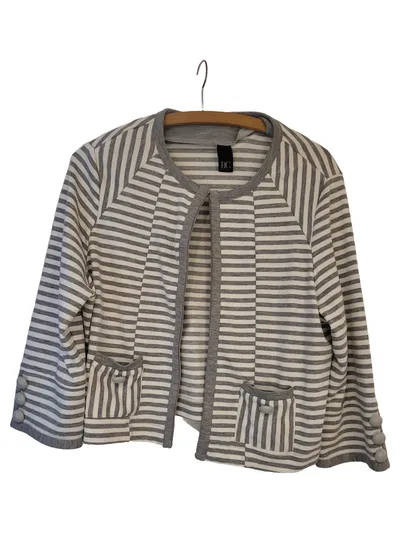BEST CONNECTIONS Strickjacke Damen 42/XL Casual Mehrfarbig Gestreift