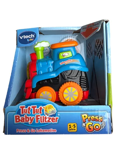VTech Tut Tut Baby Flitzer Press Go Lokomotive Spielzeug Eisenbahn Mehrfarbig