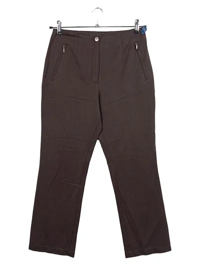 VANILIA Damen Stoffhose Gr. 40 L Braun Business Klassisch Reißverschluss-Details