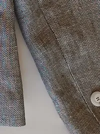 Basler Damen Blazer Gr. 40 Grau Leinen Baumwolle Klassisch Business 4