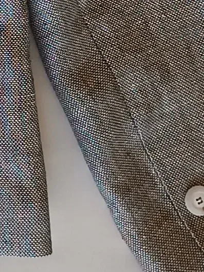 Basler Damen Blazer Gr. 40 Grau Leinen Baumwolle Klassisch Business 4