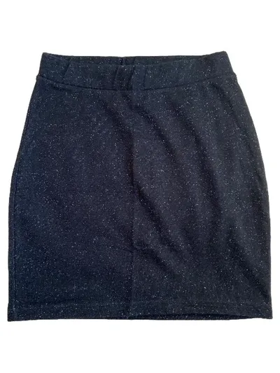 EDC Damen Minirock Jersey Dunkelblau Glitzer Gr. 36/S